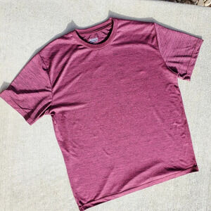Power Forward Men's Burgundy Athletic Short Sleeve Top Size XL